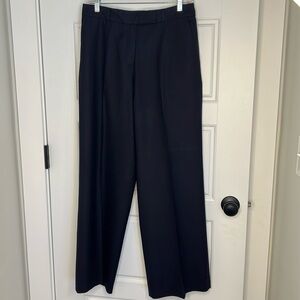 John Foster women’s Navy wool cashmere pants Size 10 England Quiet Luxury